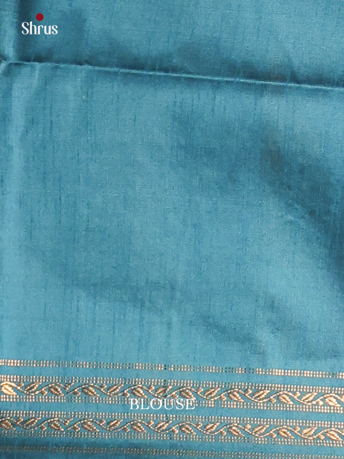 Blue & Teal - Semi Rawsilk Saree