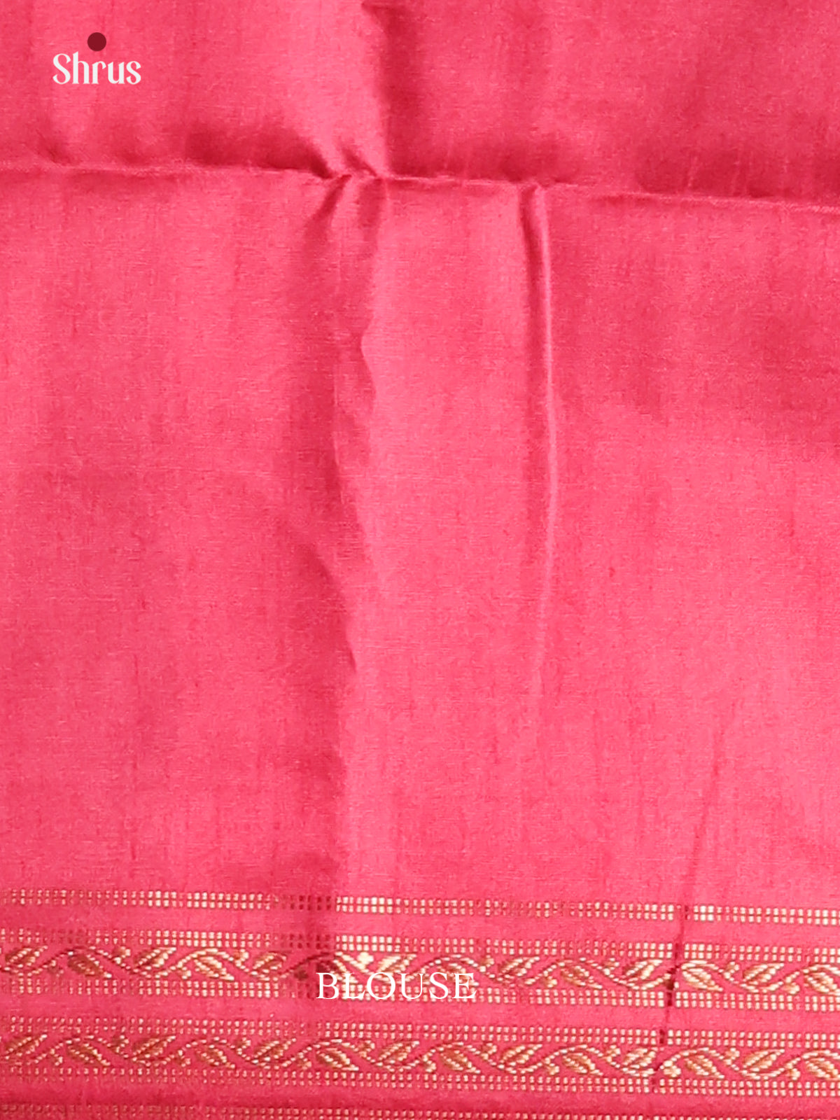 Blue with Pink - Semi Rawsilk Saree - Shop on Shrus.com