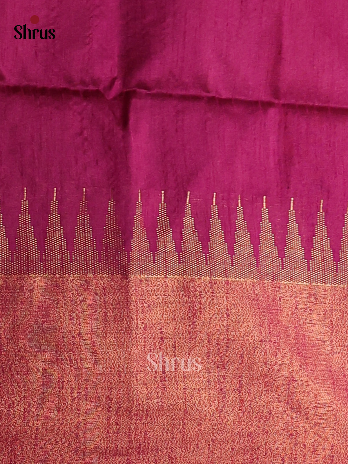 Orange with Purple - semi raw silk - Shop on Shrus.com