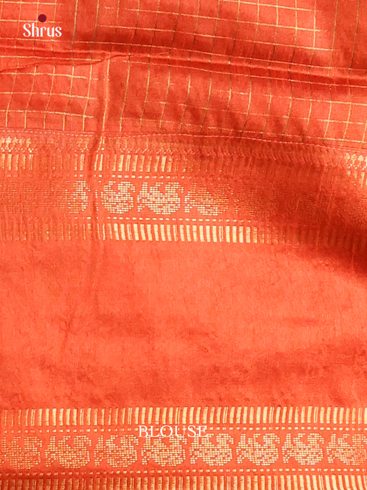 Maroon with Orange - Semi Rawsilk Saree - Shop on Shrus.com