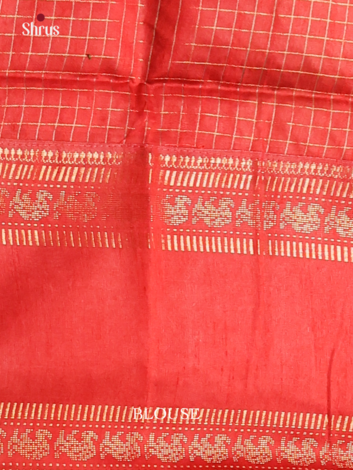 Chickoo with Red- Semi Rawsilk Saree - Shop on Shrus.com