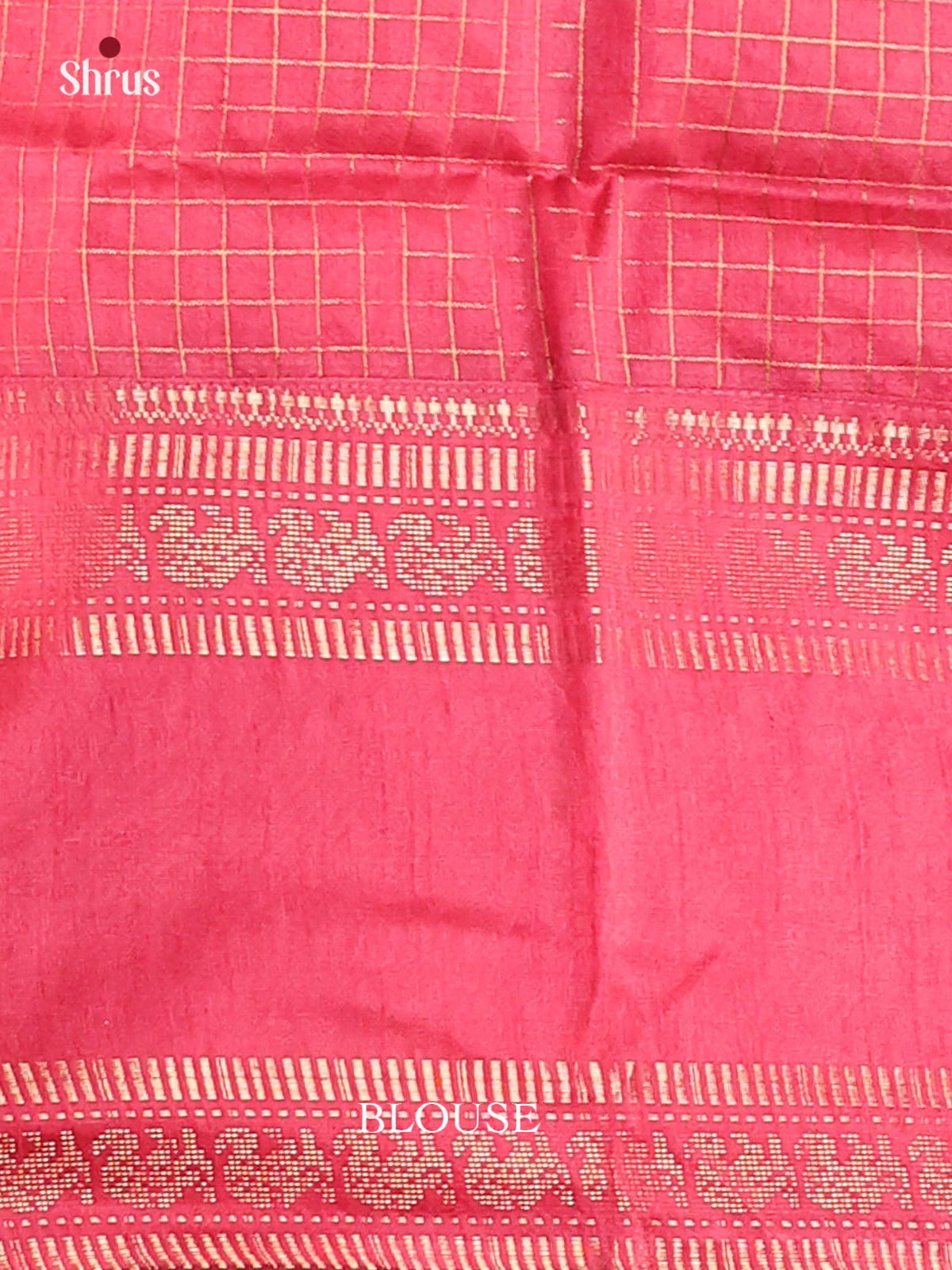 Grey with Pink- Semi Rawsilk Saree - Shop on Shrus.com