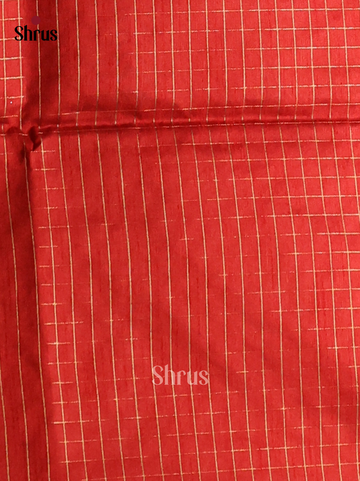 Lite Green with Red - Semi Rawsilk Saree - Shop on Shrus.com