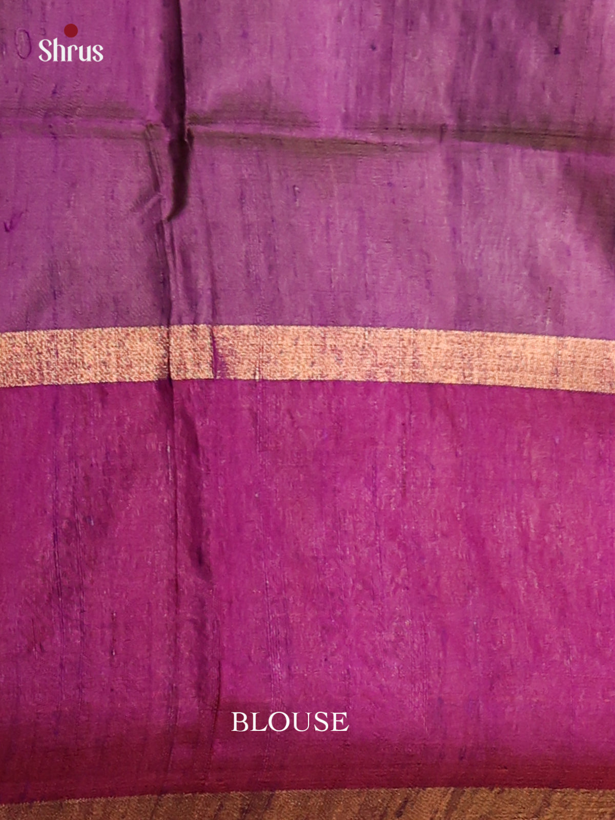 Stunning Baby pink Raw Silk Saree with thread woven buttas , purple zari brocade border - Shop on Shrus.com