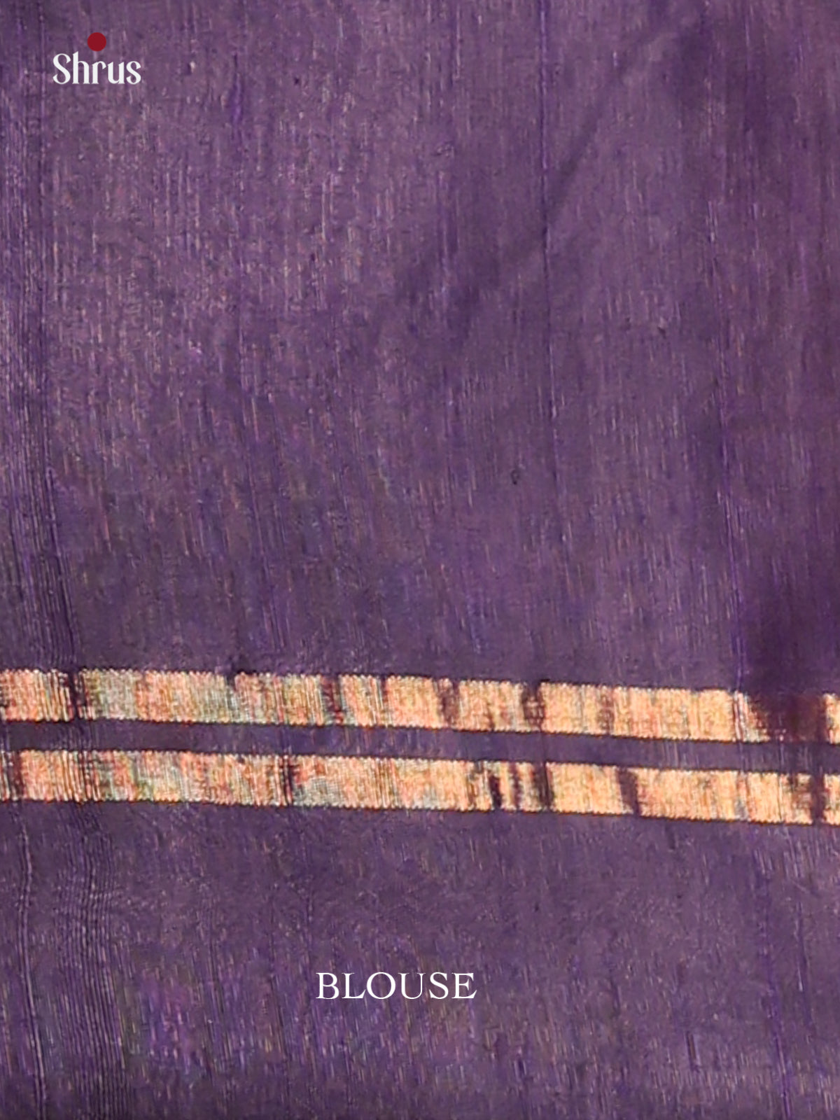 Bright Red Raw Silk Saree with zari stripes , motifs , blue floral brocade pallu - Shop on Shrus.com