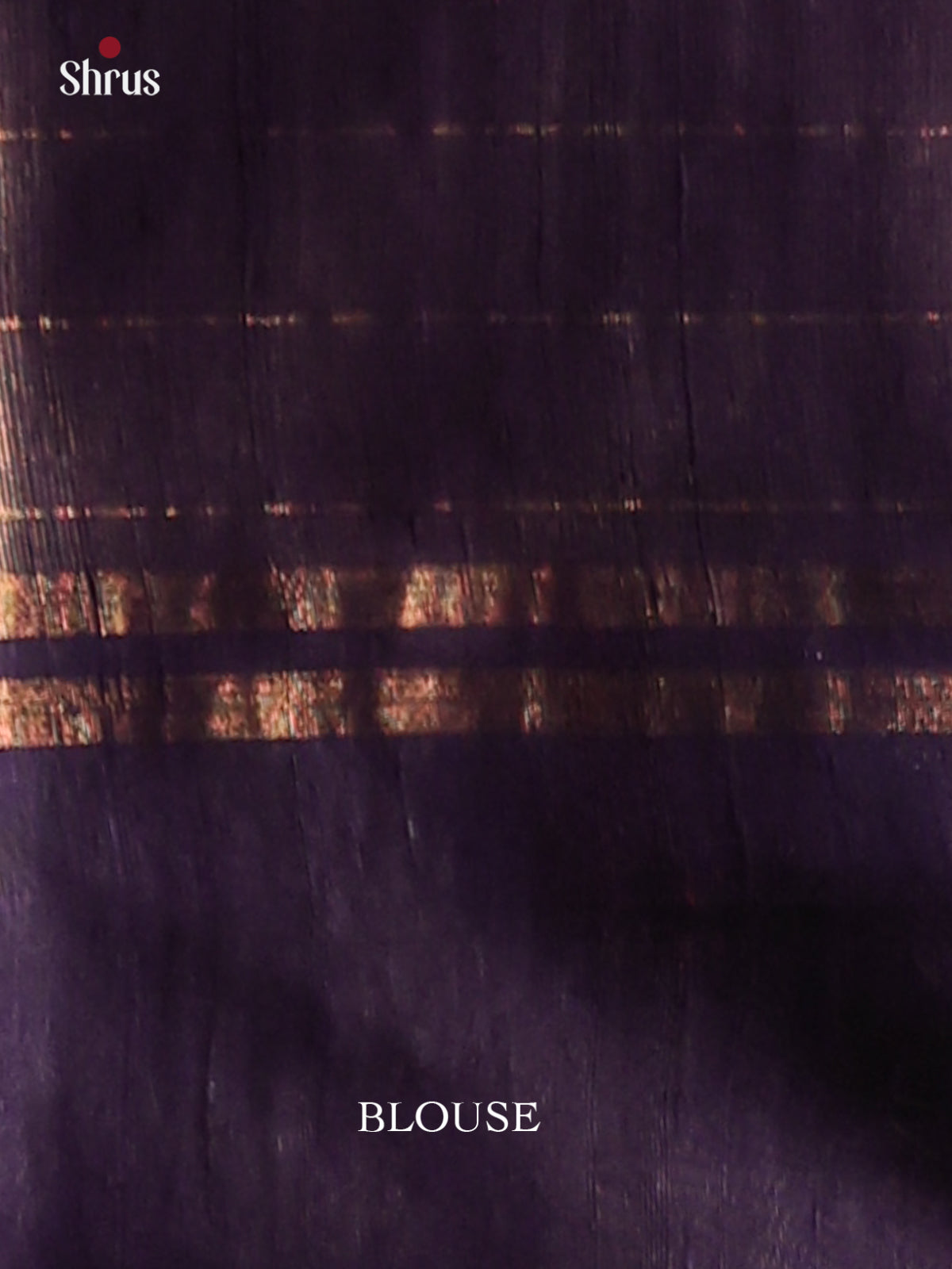 Vibrant Blue Raw Silk Saree gleams with gold zari checks , contrast brocade pallu - Shop on Shrus.com