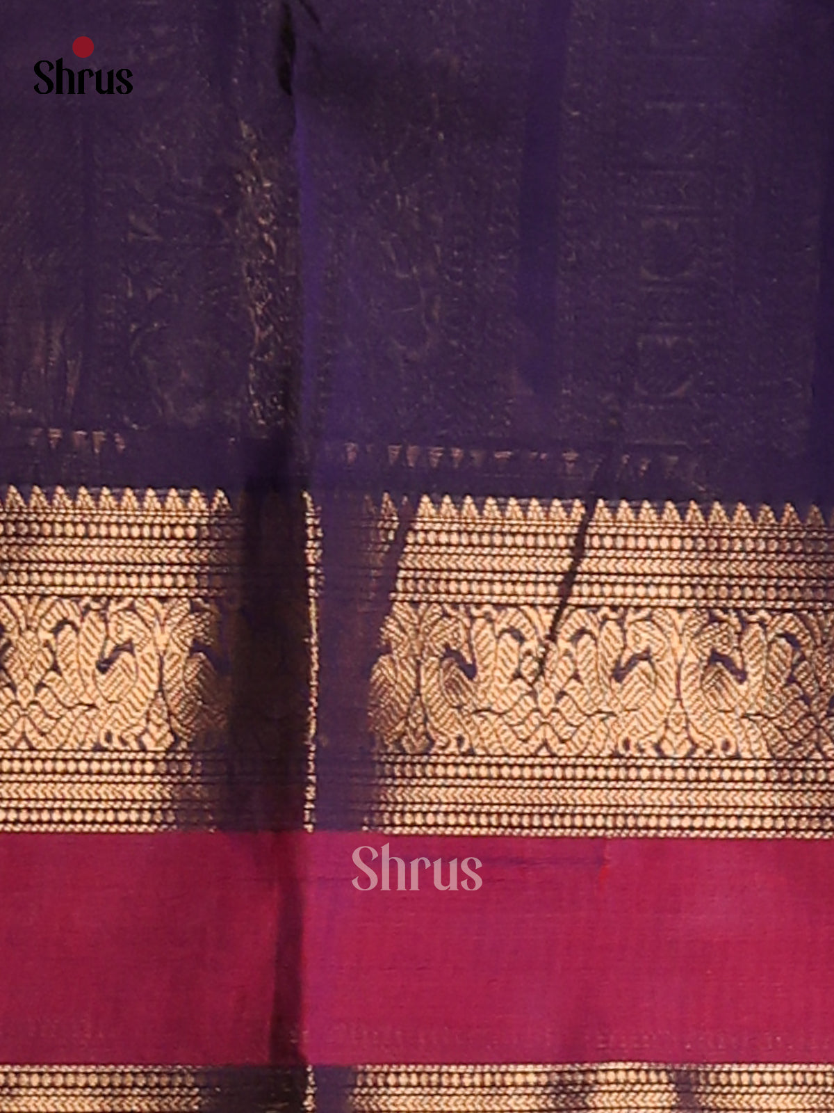 Violet with Pink - Chettinad Cotton Saree - Shop on Shrus.com