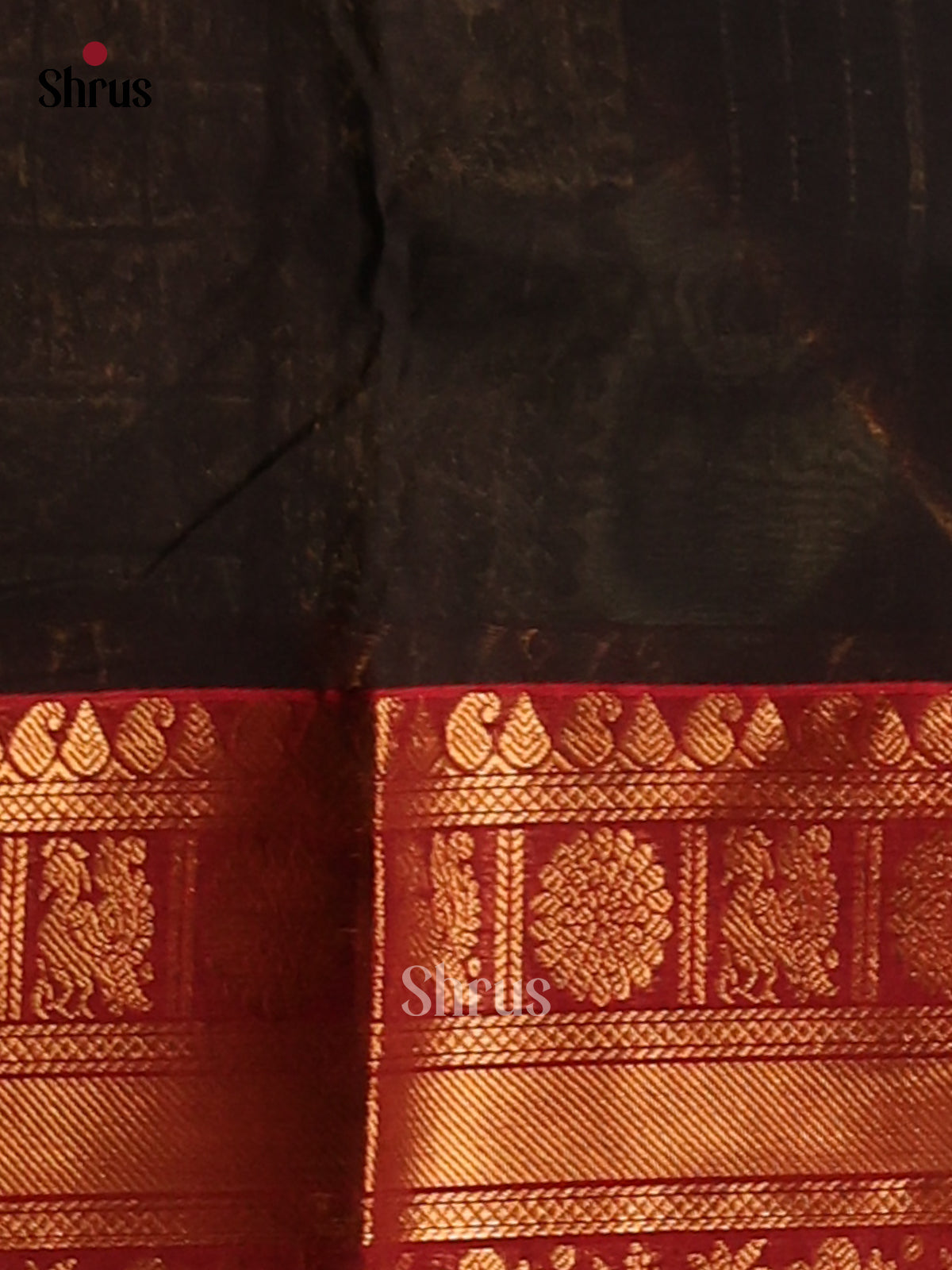 Black with Red- Chettinad Cotton Saree - Shop on Shrus.com