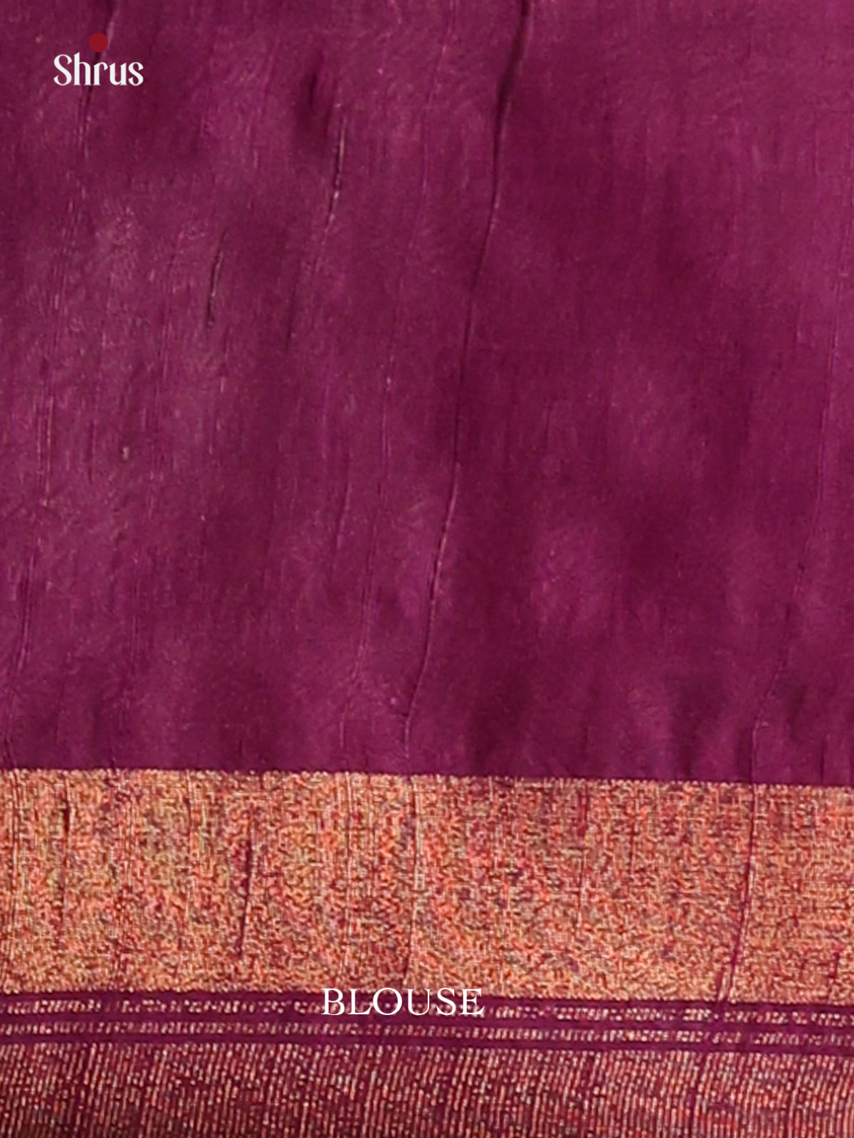 Dazzling Dusty Brown Raw Silk Saree with plain body , Purple zari pallu - Shop on Shrus.com