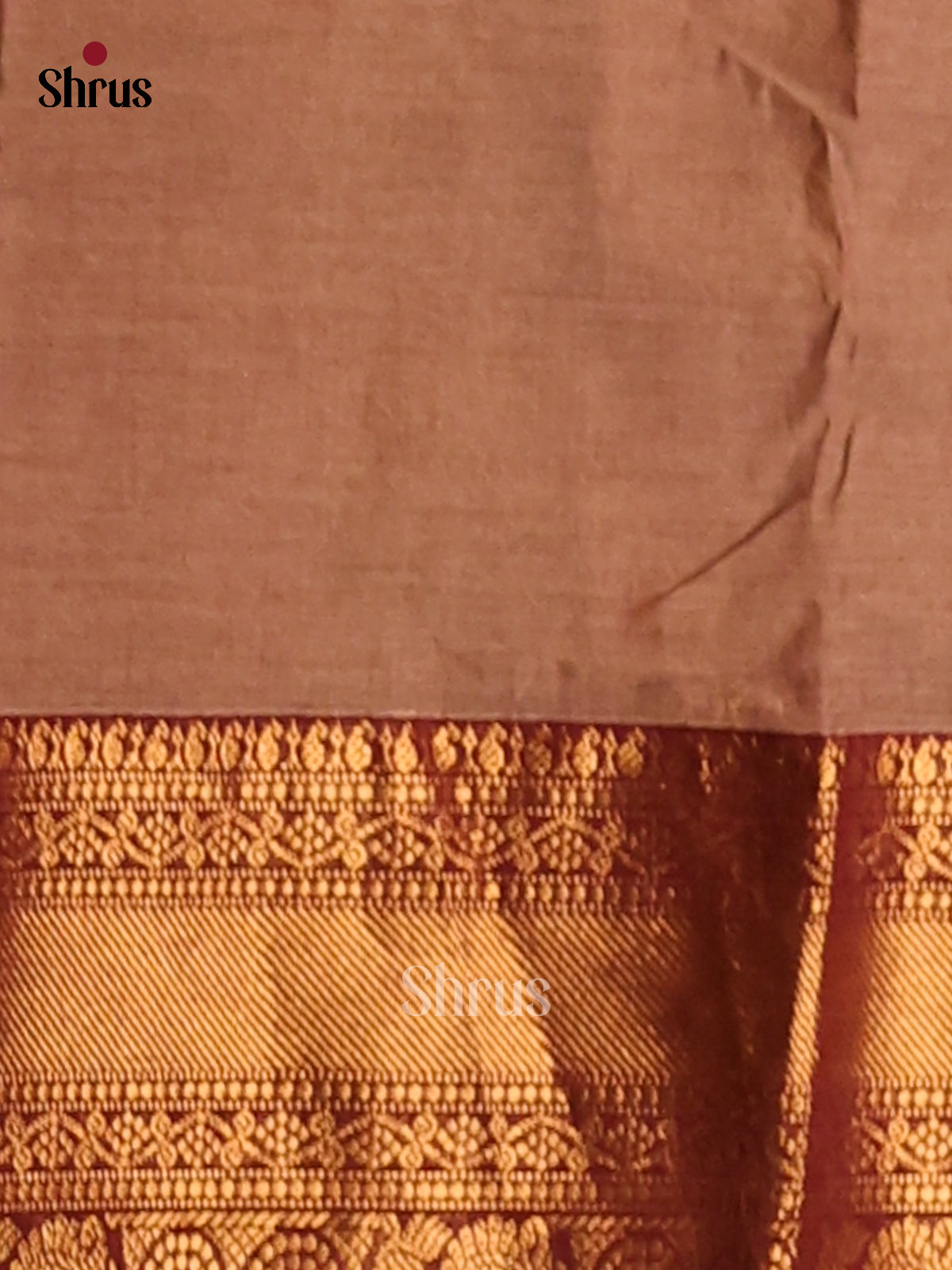 Brown with Maroon - Chettinad Cotton Saree - Shop on Shrus.com