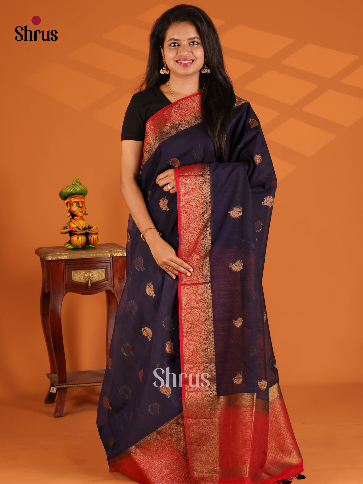 Blue with Red - semi jute - Shop on Shrus.com