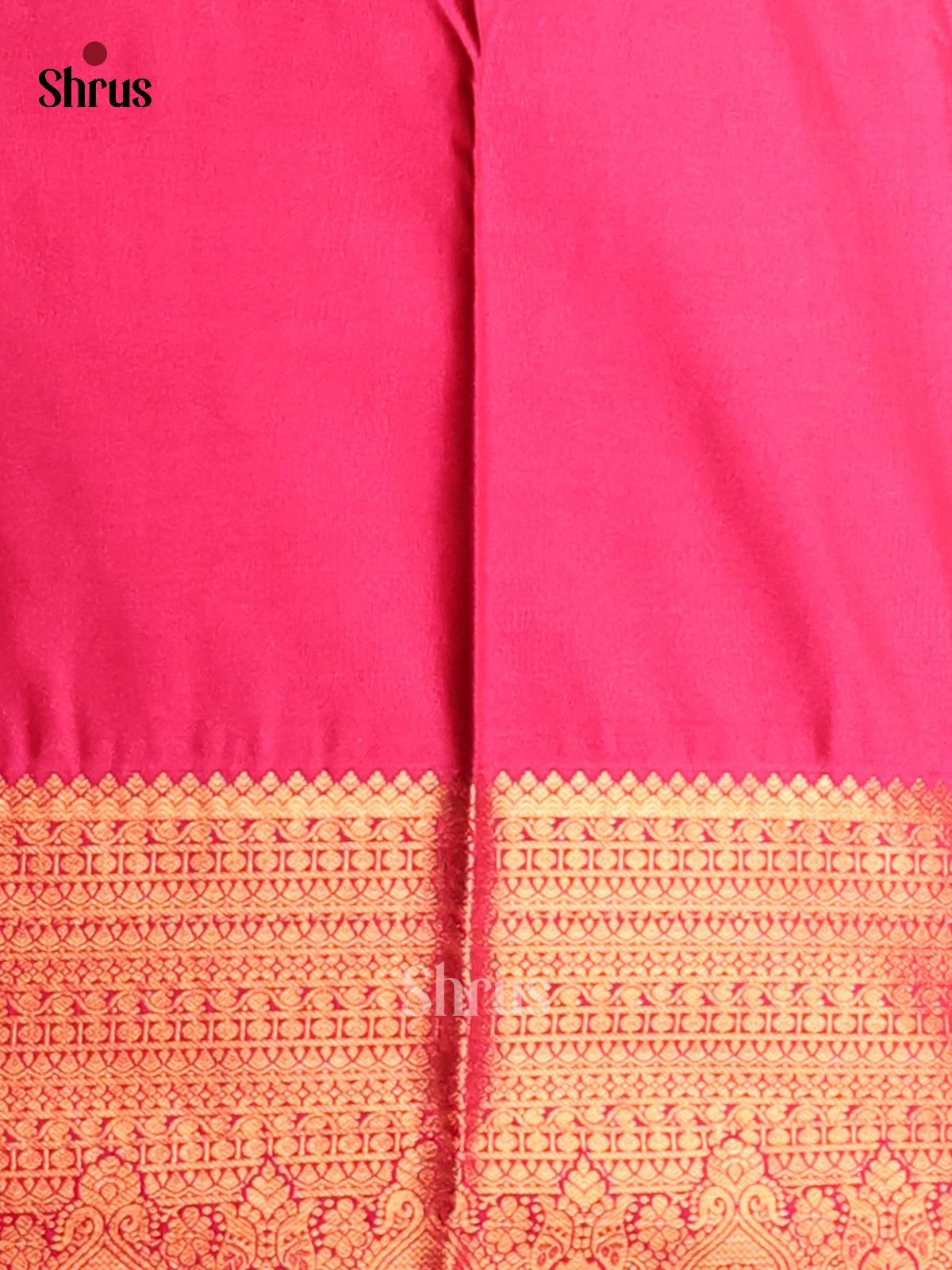 Blue with Pink - Semi Kanchipuram Saree - Shop on Shrus.com