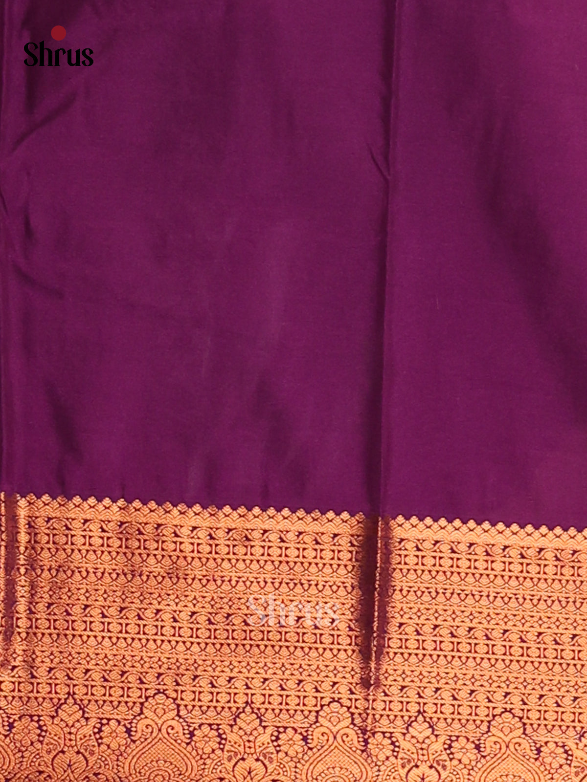 Green with Purple - semi Kanchipuram saree - Shop on Shrus.com