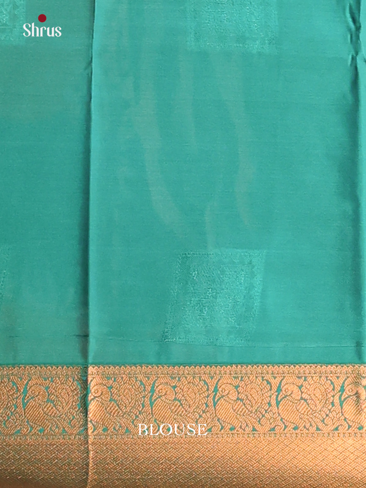 Orange with Green - Semi Kanchipuram Saree - Shop on Shrus.com
