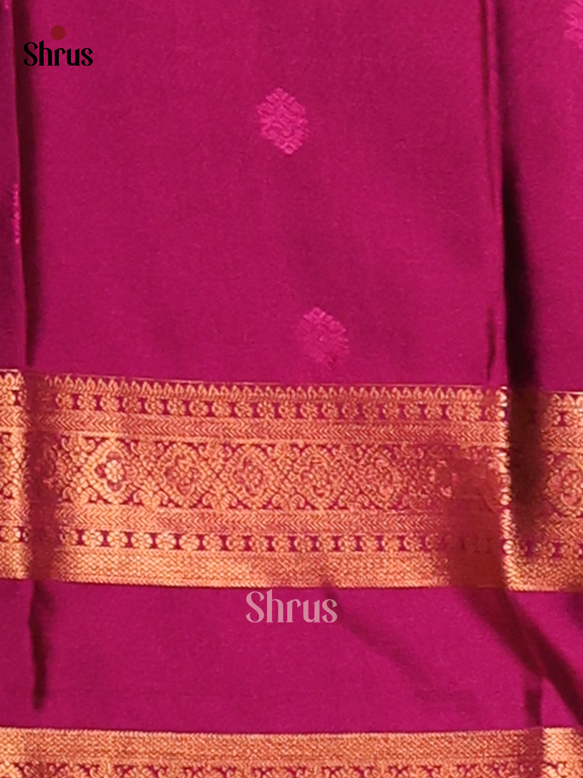 Green & Majenta - Semi Softsilk Saree - Shop on Shrus.com