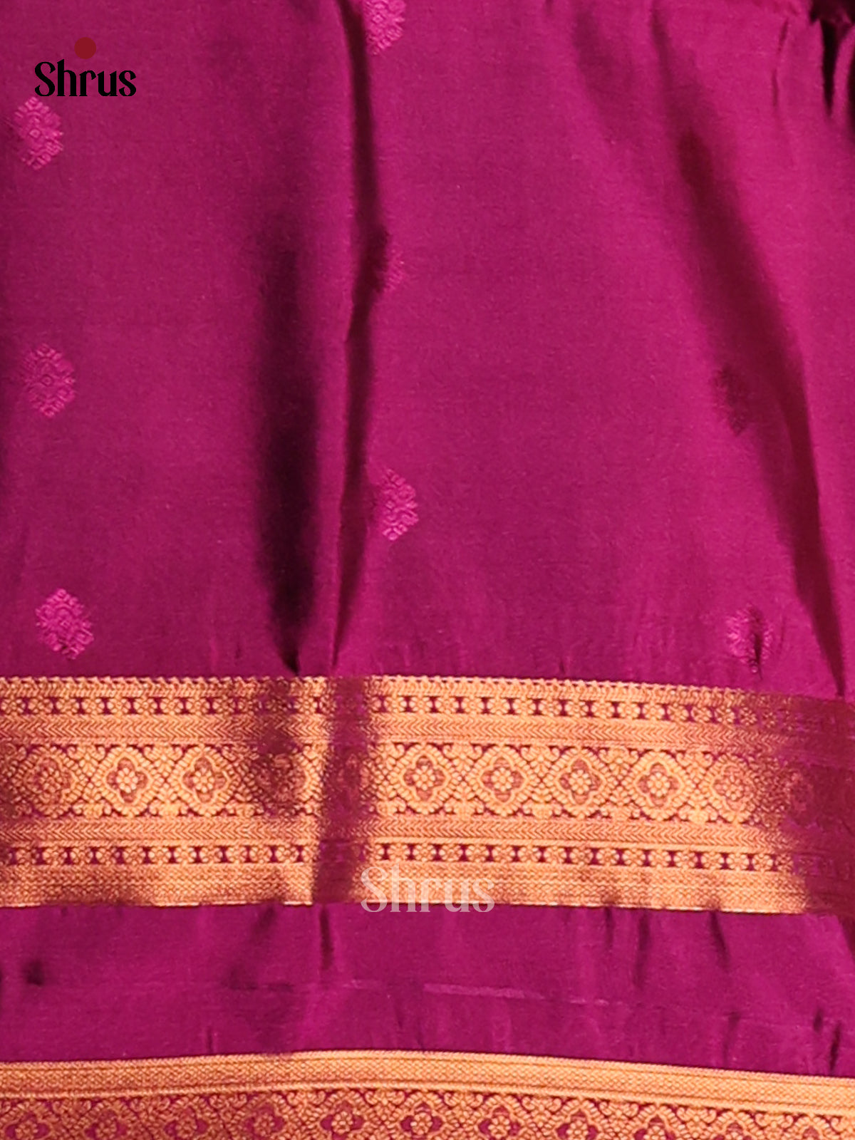 Blue & Purple - Semi Softsilk Saree - Shop on Shrus.com