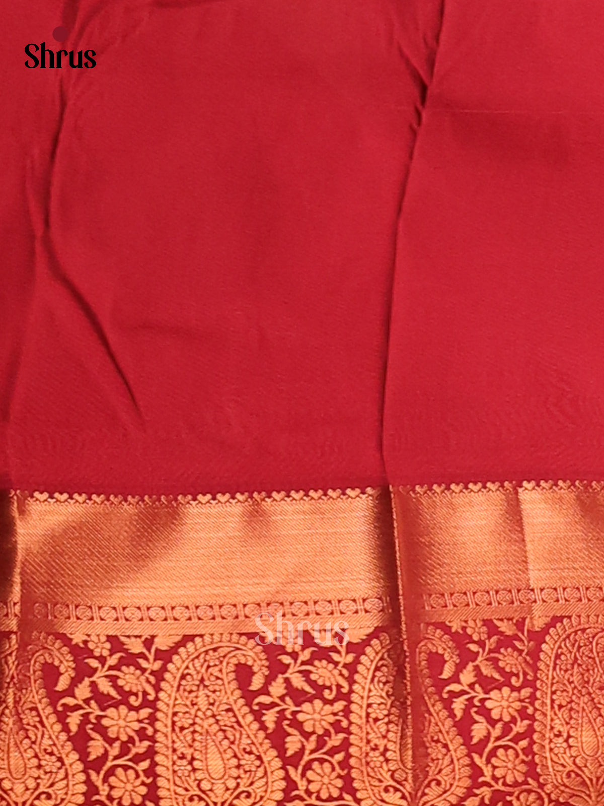 Blue with Maroon- Semi Kanchipuram Saree - Shop on Shrus.com