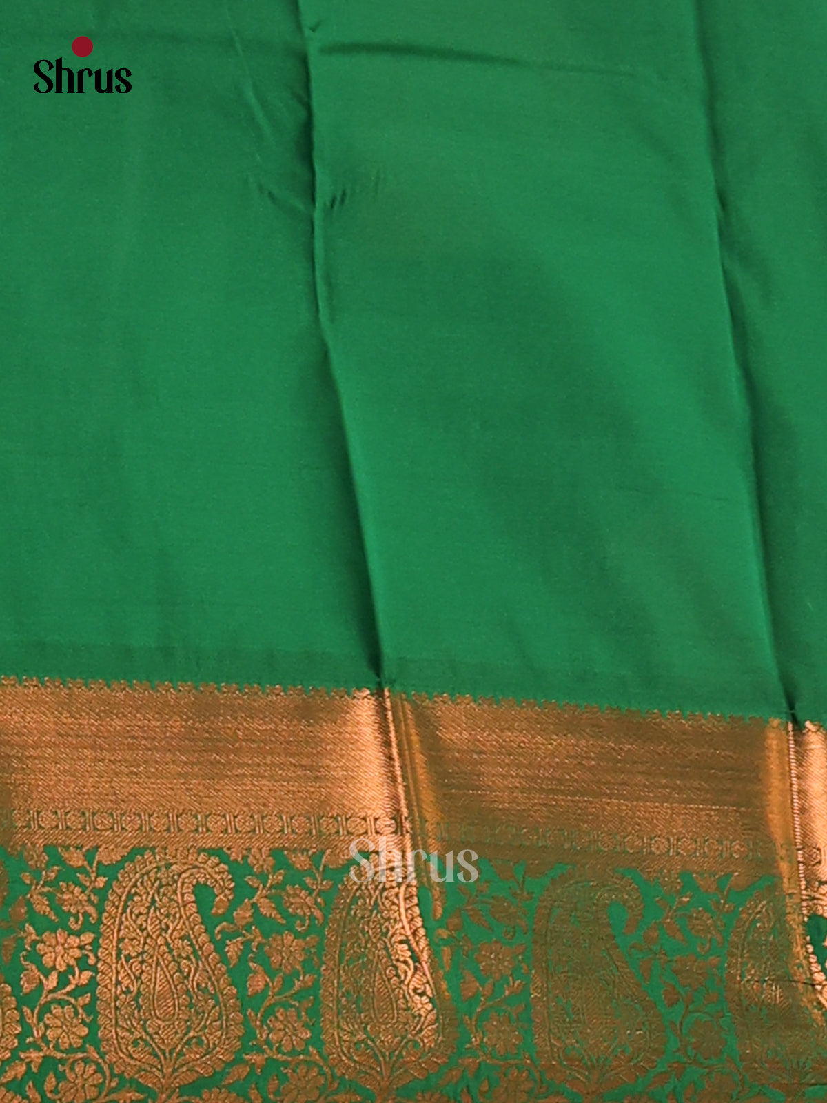 Pink with Green- semi Kanchipuram saree - Shop on Shrus.com