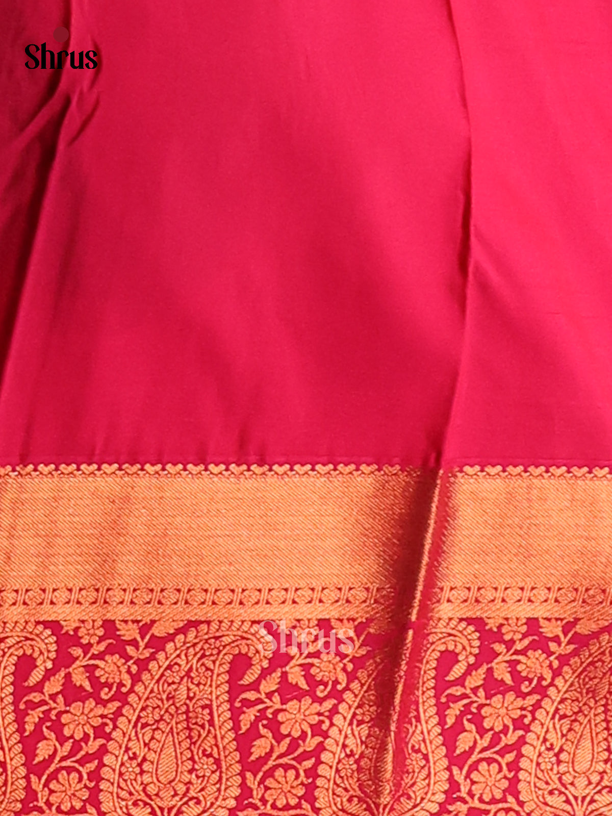Pista Green & Pink- Semi Kanchipuram Saree - Shop on Shrus.com