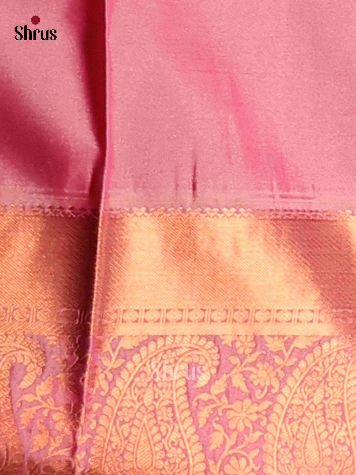 Blue with Pink- Semi Kanchipuram Saree - Shop on Shrus.com