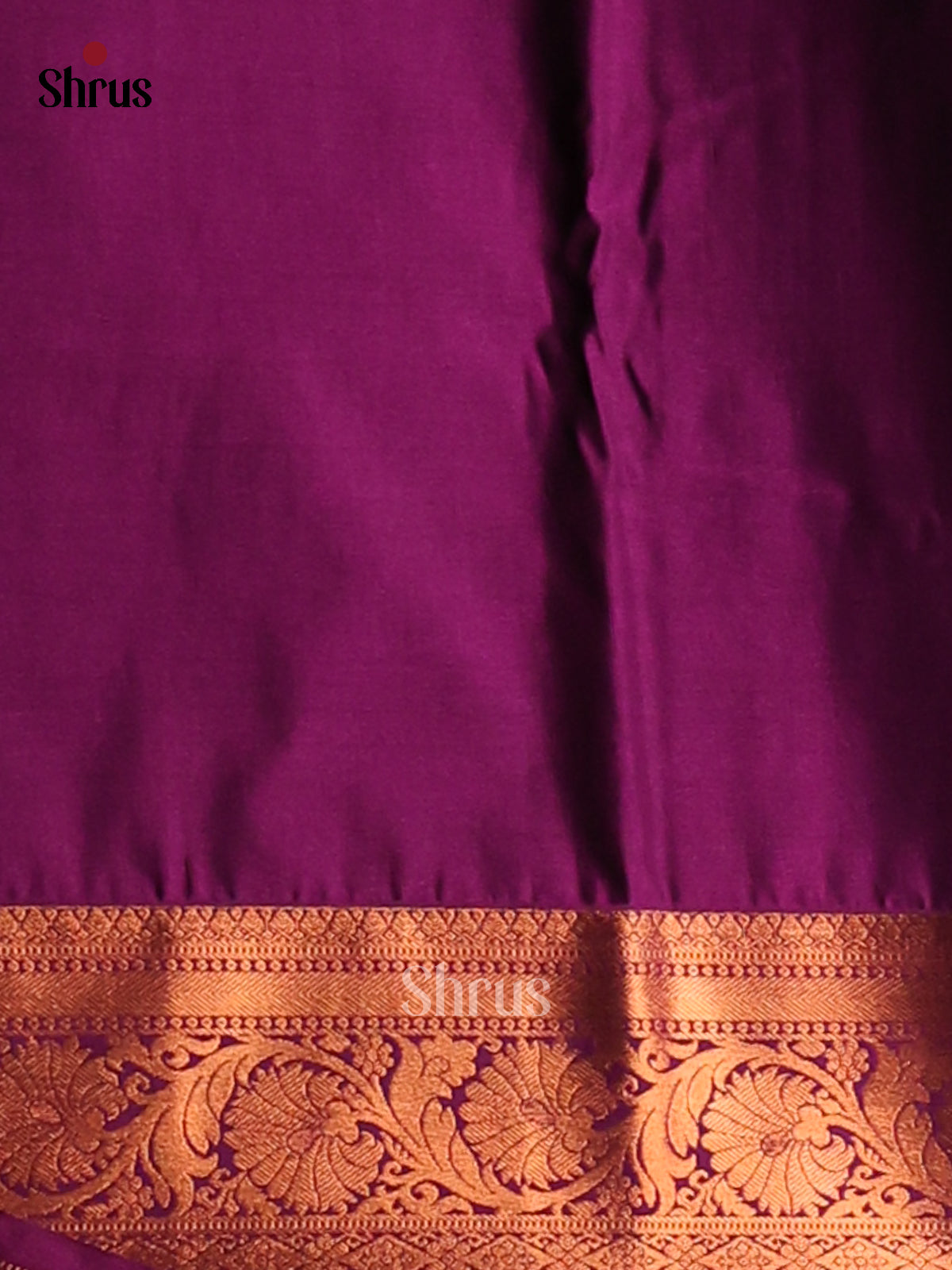 Blue with Violet- Semi Kanchipuram Saree - Shop on Shrus.com