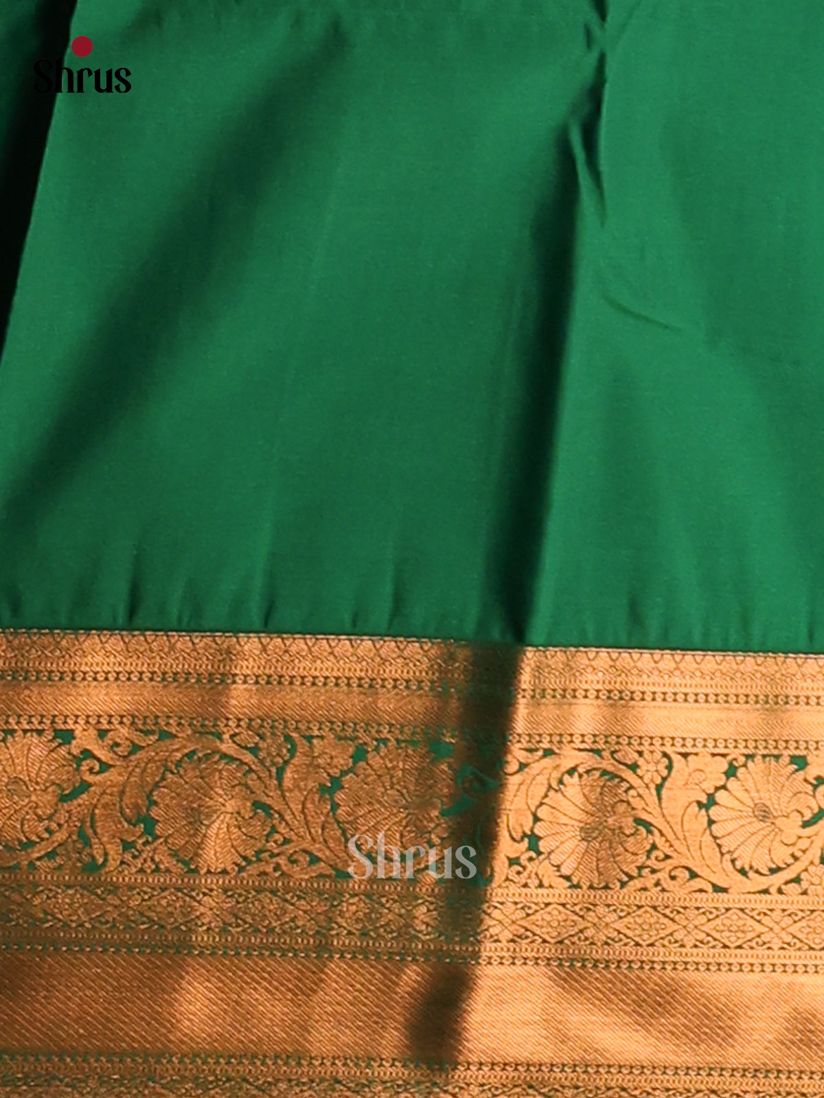 Pink with Green- Semi Kanchipuram Saree - Shop on Shrus.com