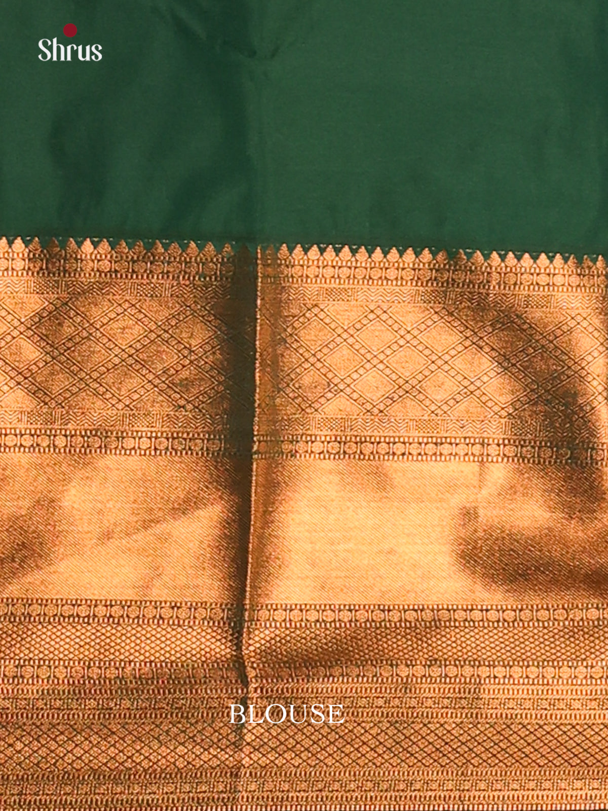 Pink with Green - Semi Kanchipuram Saree - Shop on Shrus.com