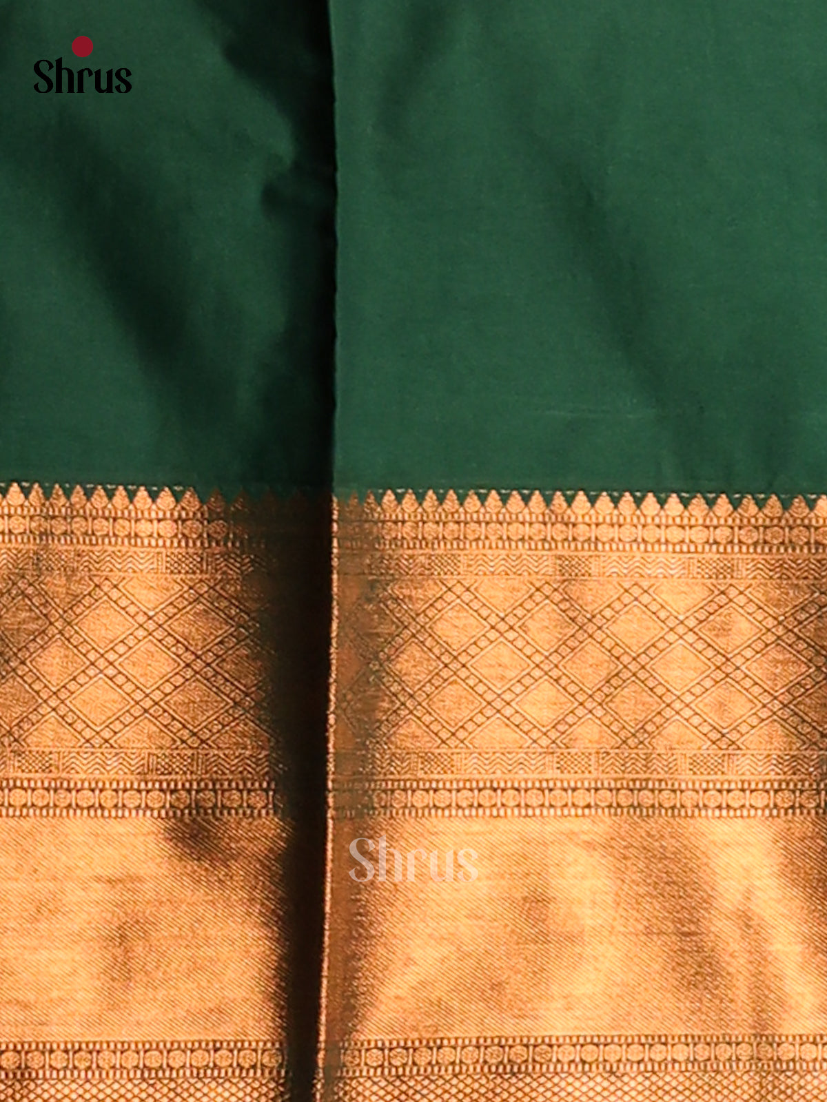Pink with Green- Semi Kanchipuram Saree - Shop on Shrus.com