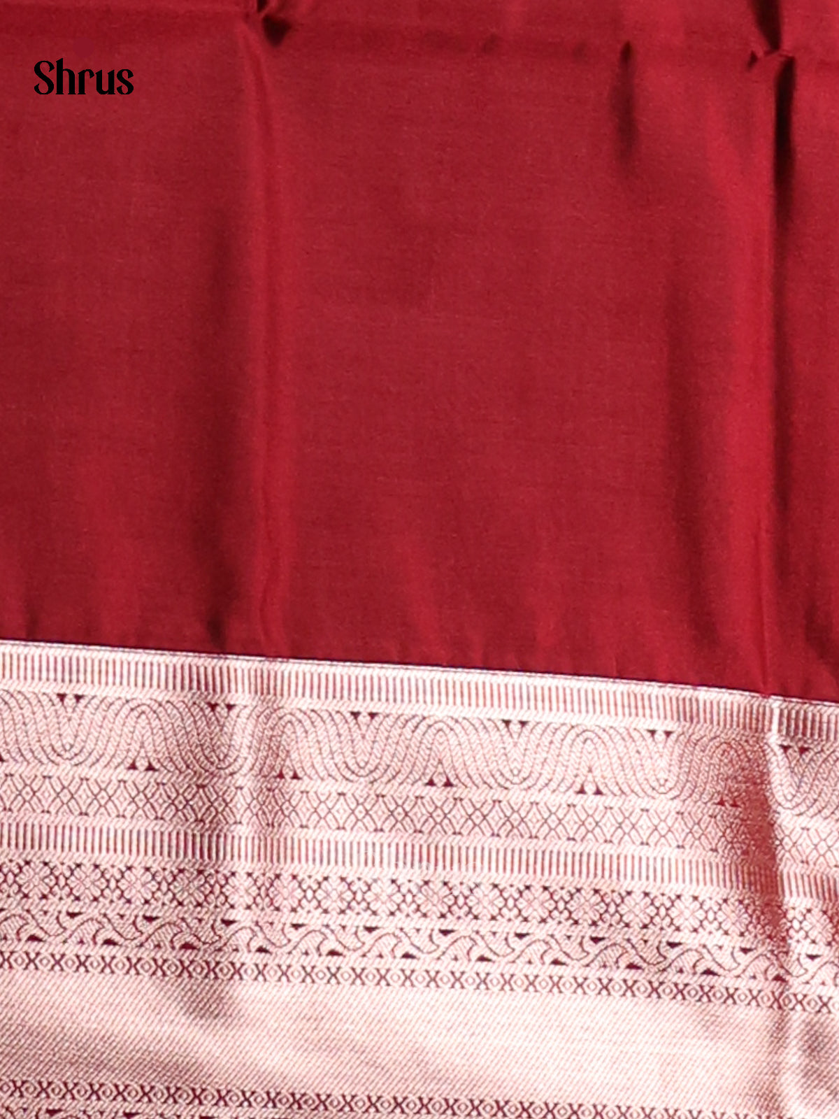 Green & Maroon - Semi Softsilk Saree - Shop on Shrus.com