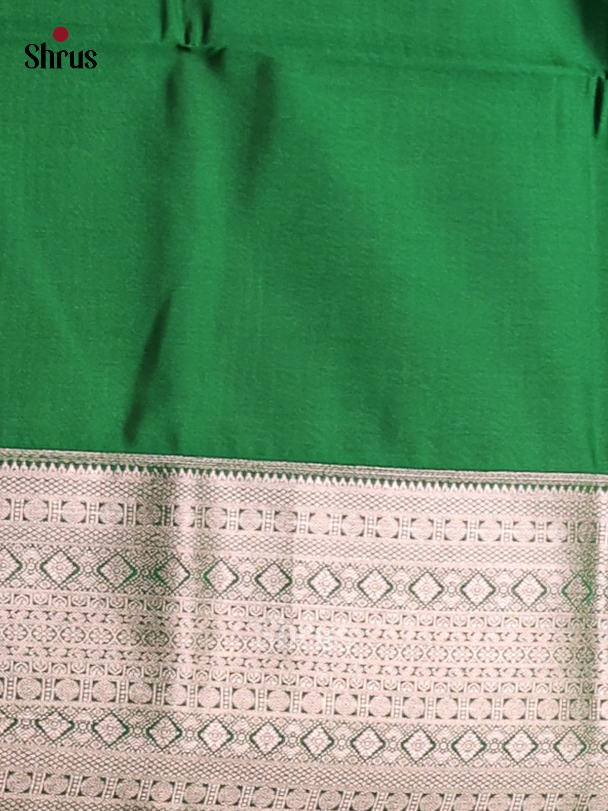 Pink & Green - Semi Softsilk Saree - Shop on Shrus.com