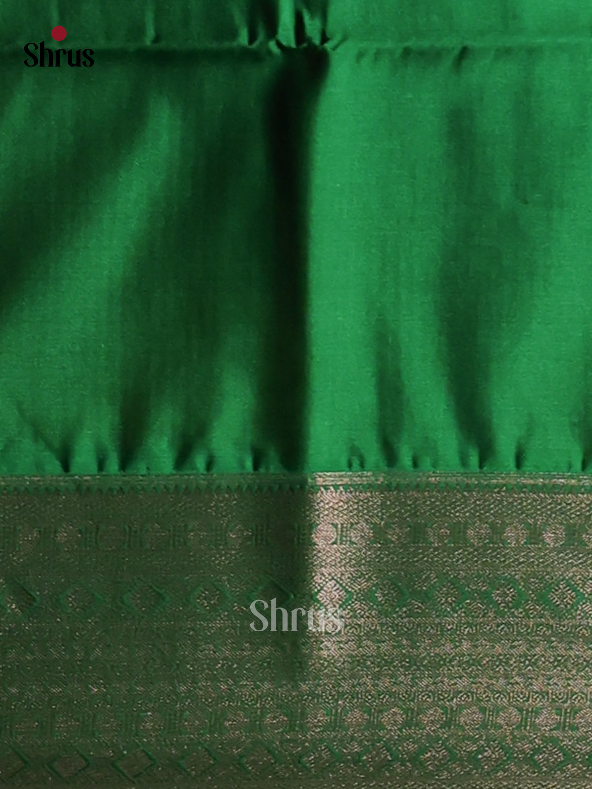 Orange & Green - Semi Softsilk Saree - Shop on Shrus.com