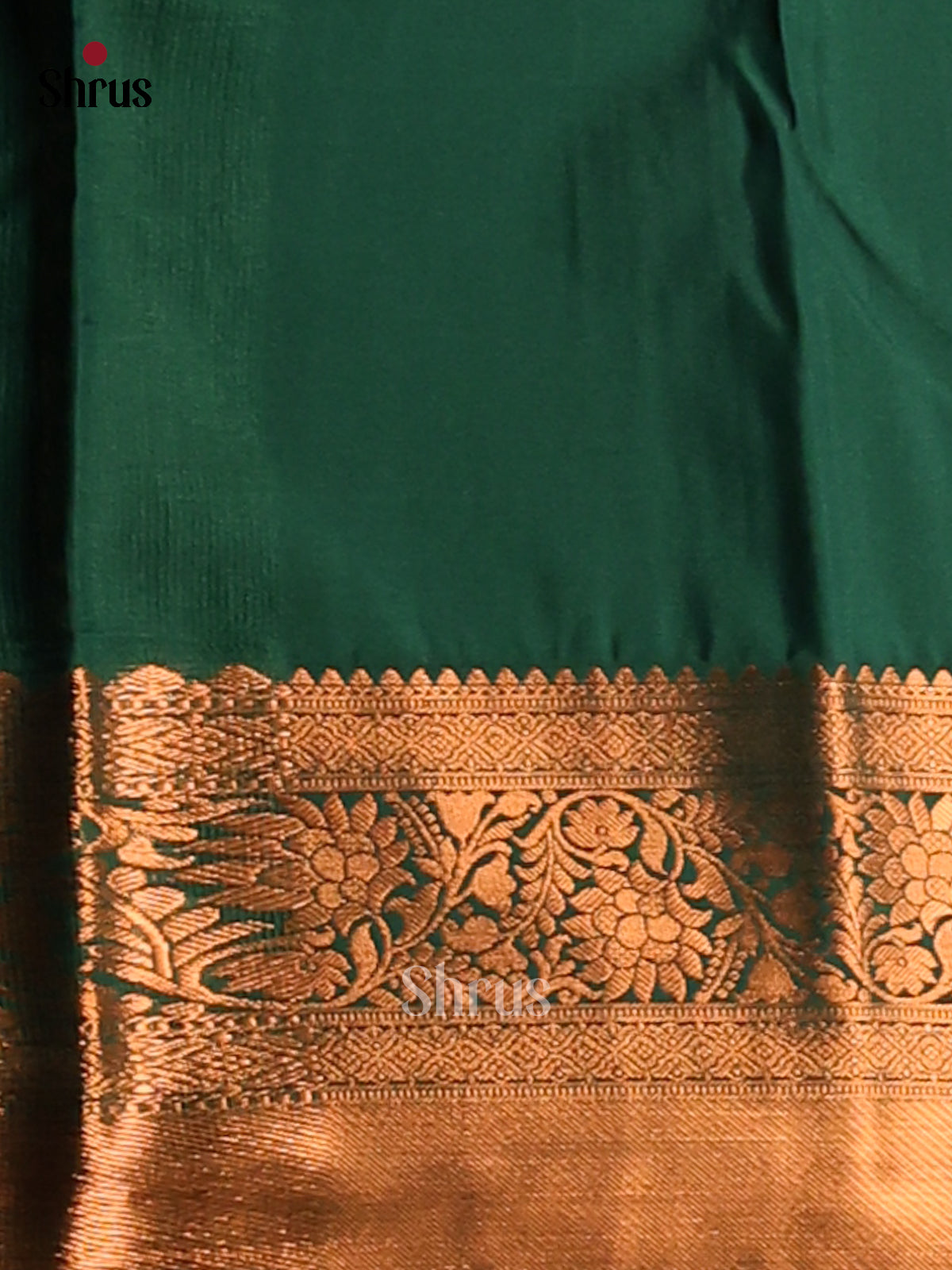 Pink with Green- Semi Kanchipuram Saree - Shop on Shrus.com