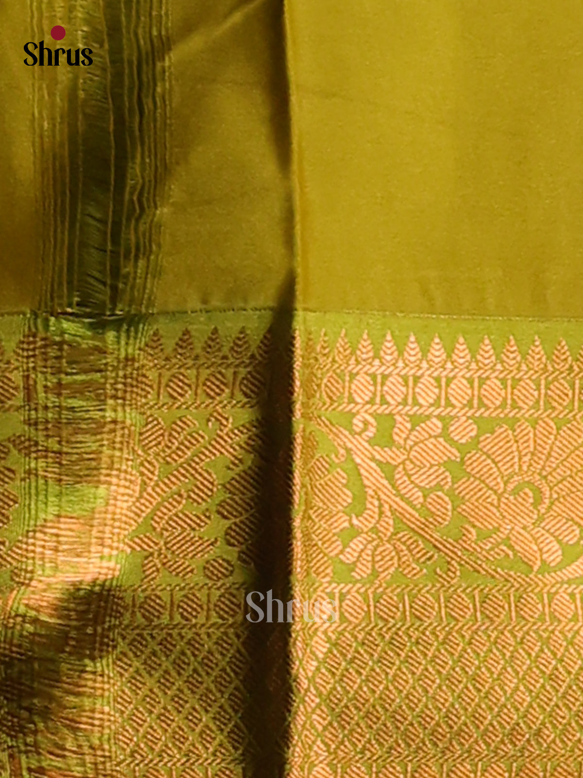 Violet With Green- Semi Kanchipuram Saree - Shop on Shrus.com
