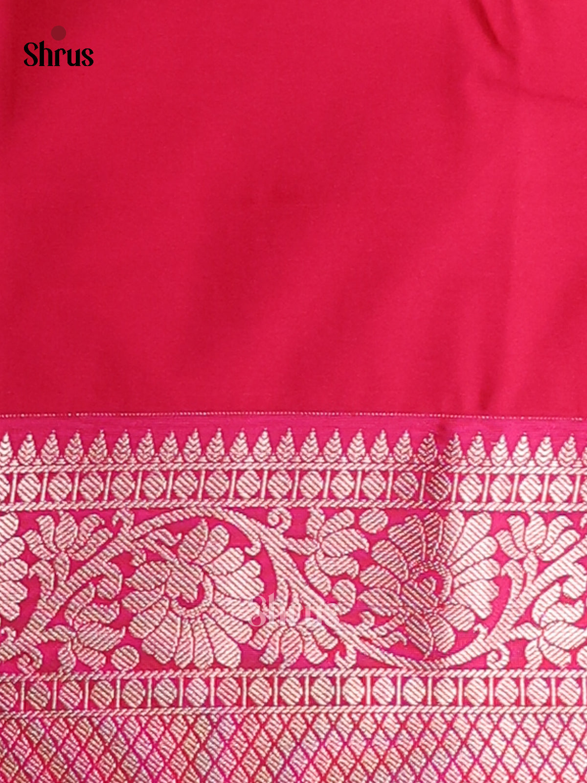 Pista Green with Maroon - Semi Kanchipuram Saree - Shop on Shrus.com