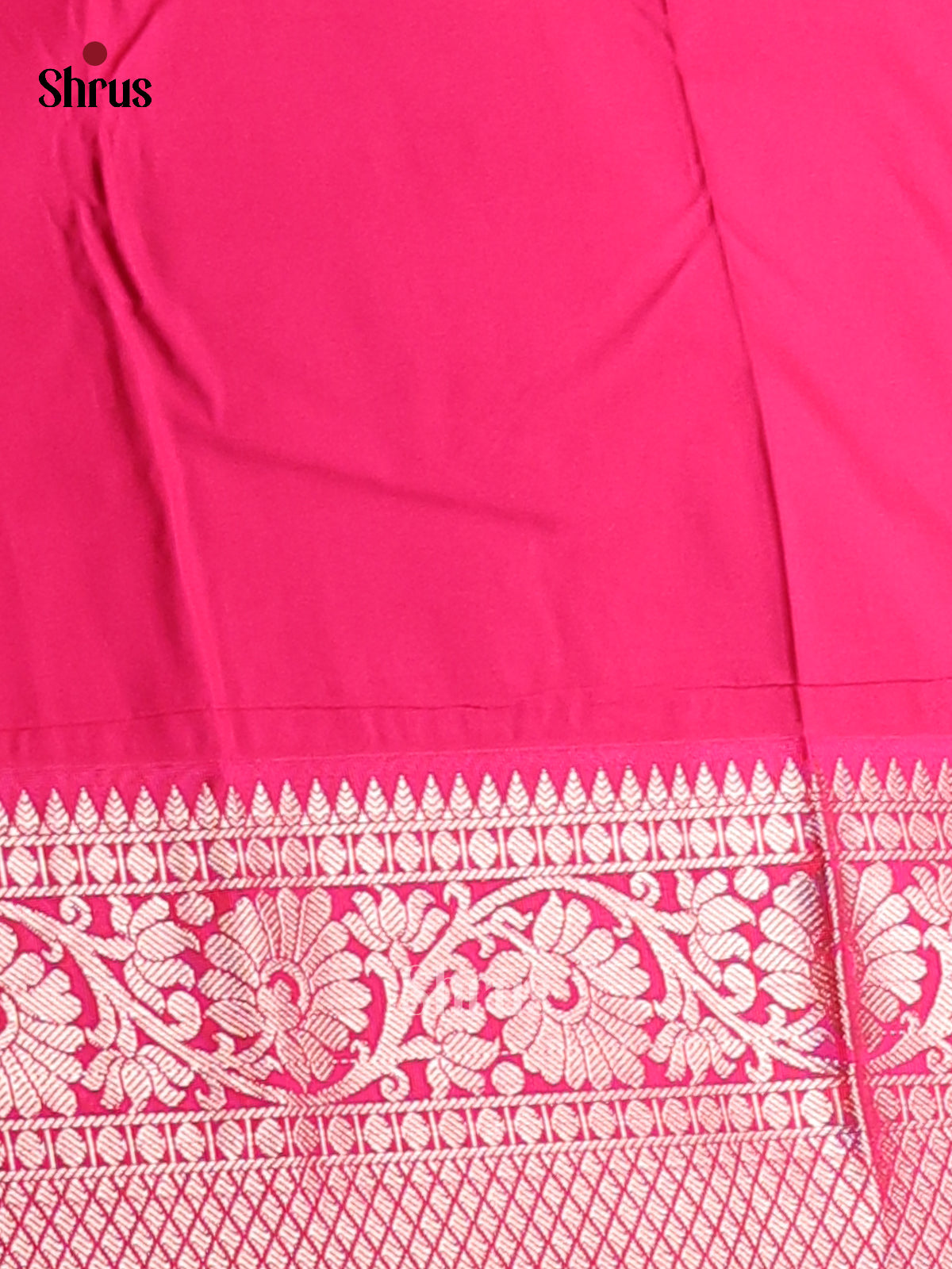 Green with Pink- Semi Kanchipuram Saree - Shop on Shrus.com