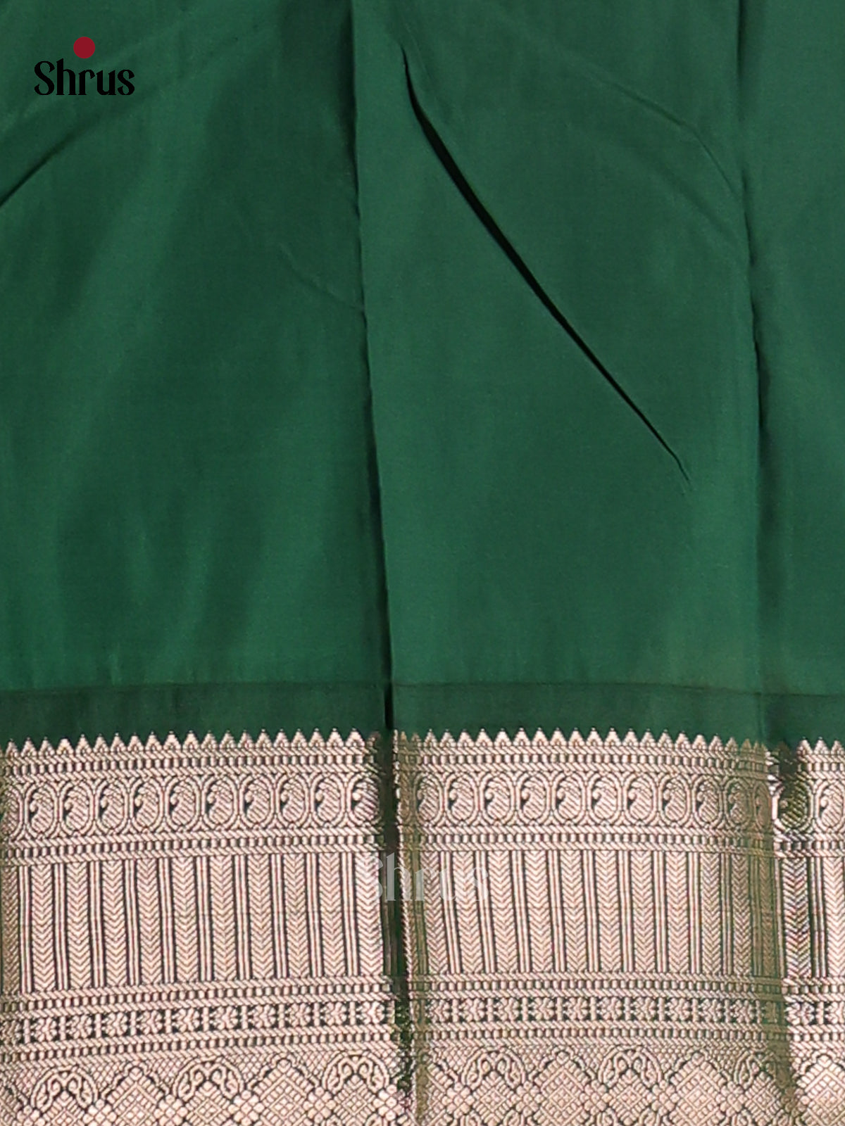 Pink with Green- Semi Kanchipuram Saree - Shop on Shrus.com