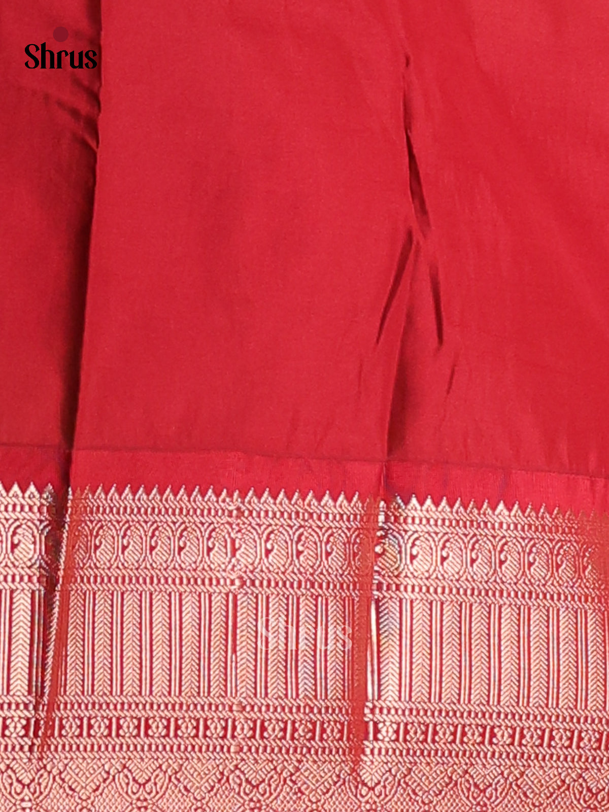 Blue with Red - Semi Kanchipuram Saree - Shop on Shrus.com