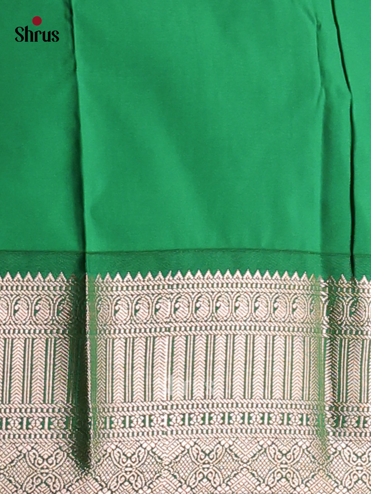 Violet with Green- Semi Kanchipuram Saree - Shop on Shrus.com