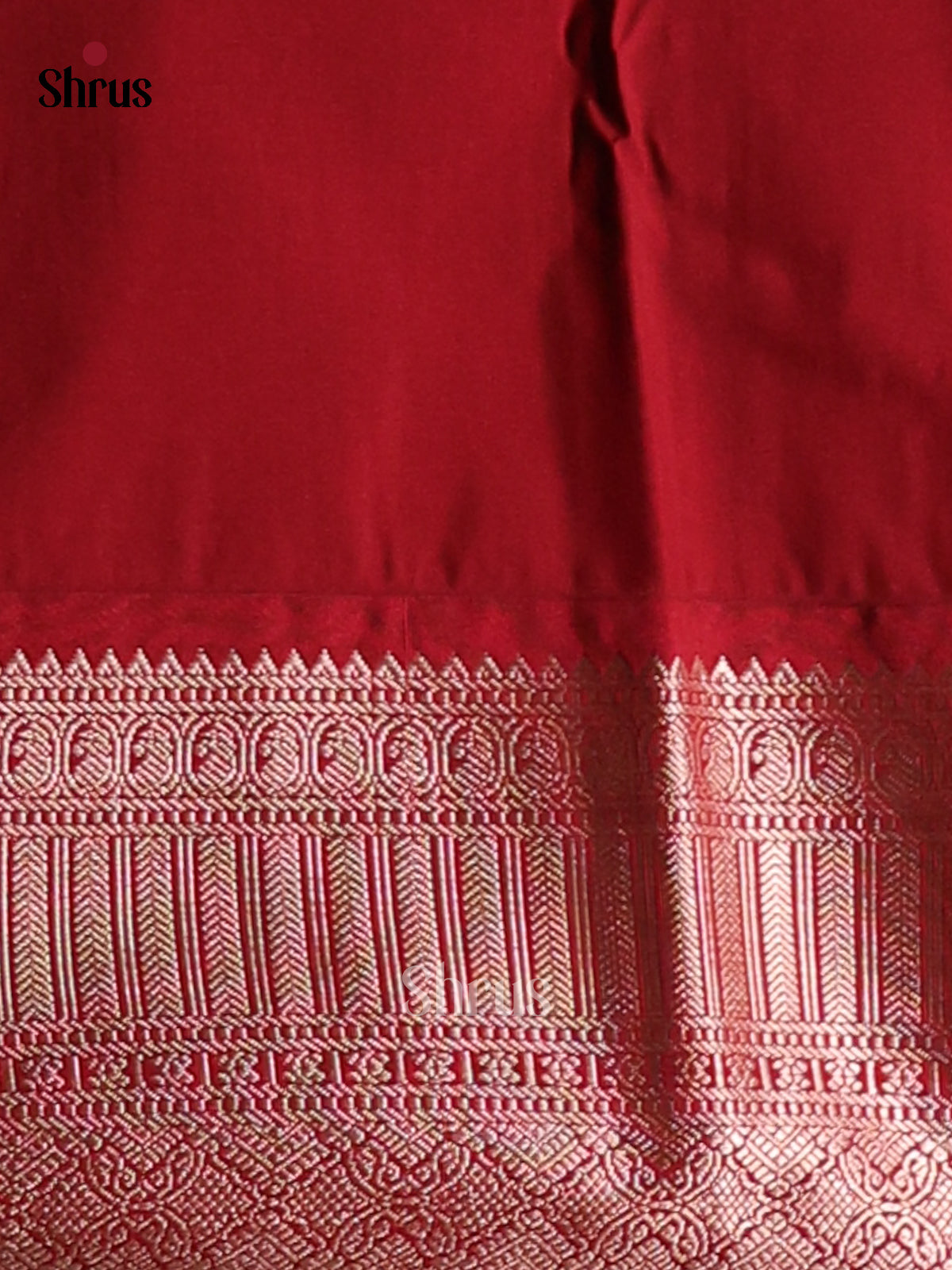 Pista Green & Maroon- Semi Kanchipuram Saree - Shop on Shrus.com