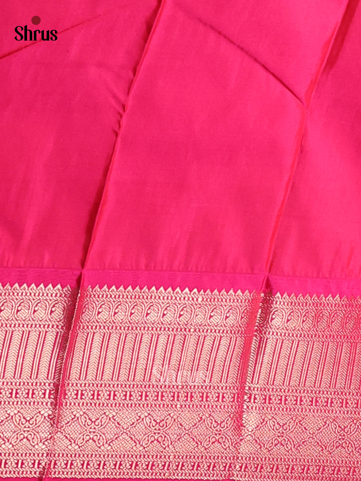 Green with Maroon - Semi Kanchipuram Saree - Shop on Shrus.com