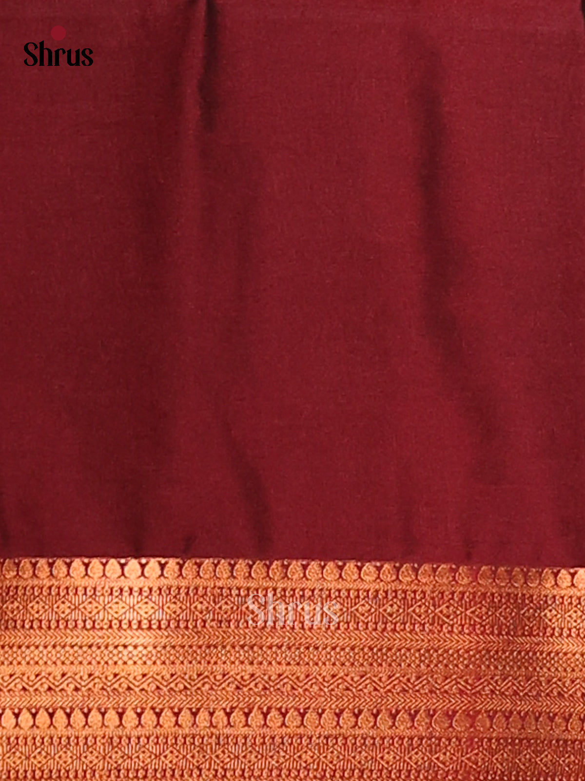 Green & Maroon - Korvai Semi Kanchipuram saree - Shop on Shrus.com