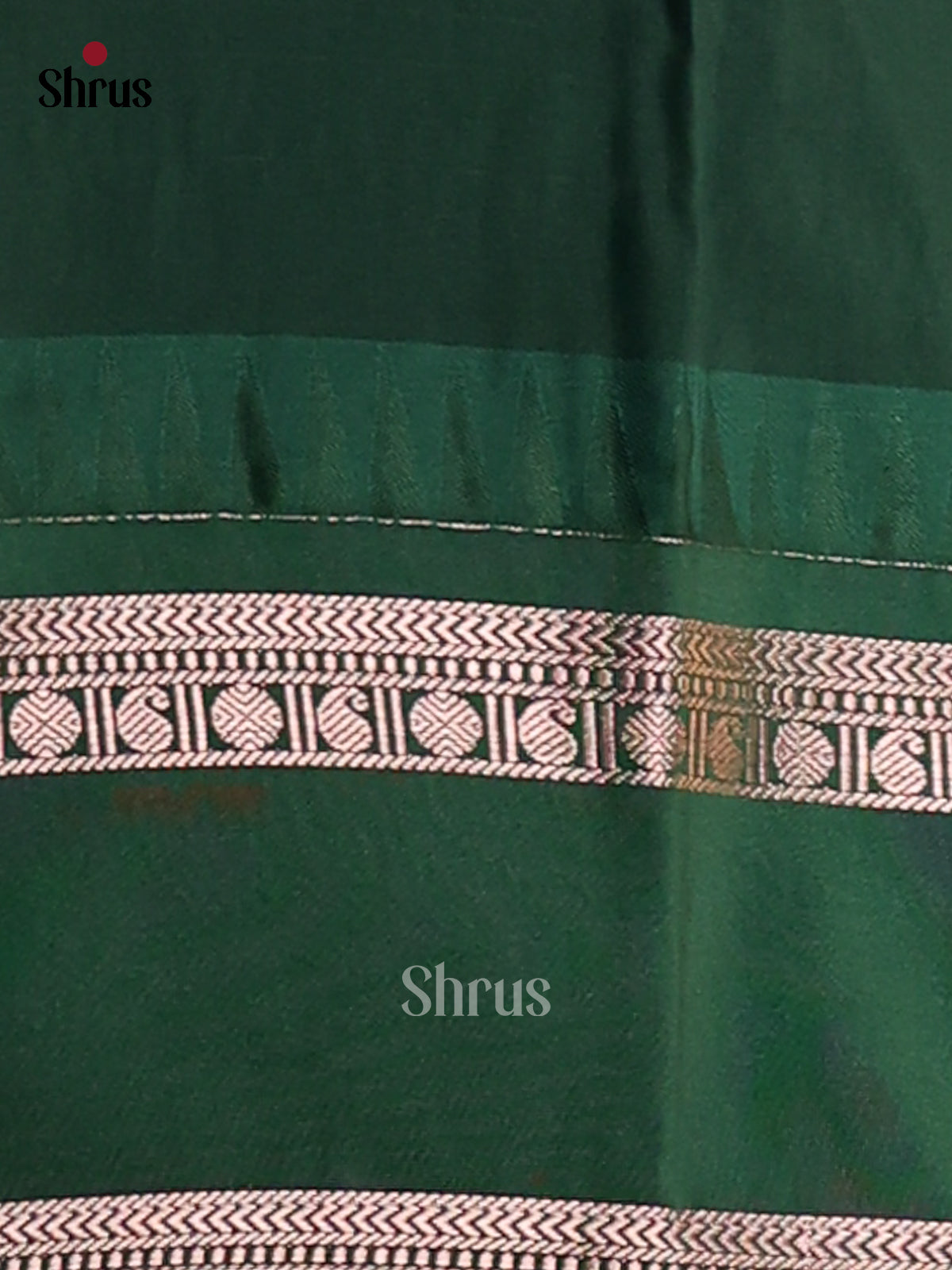 Lavender with Green - Semi Kanchipuram Saree - Shop on Shrus.com