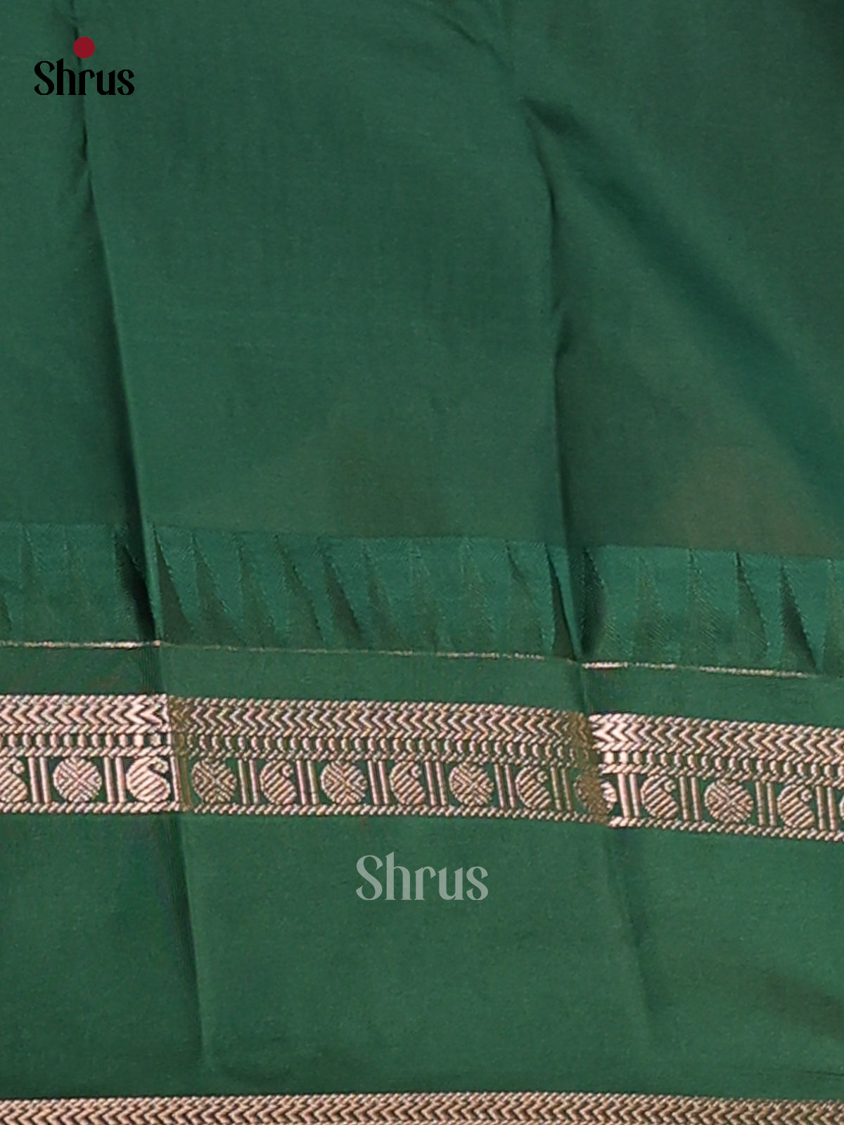 Dusty Pink with Green- Semi Kanchipuram Saree - Shop on Shrus.com