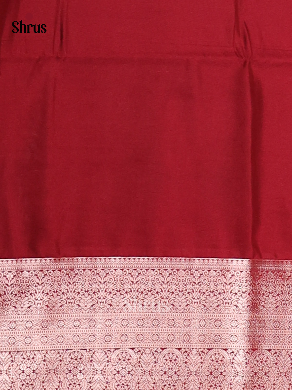 Dark Green & Maroon- Semi Softsilk Saree - Shop on Shrus.com