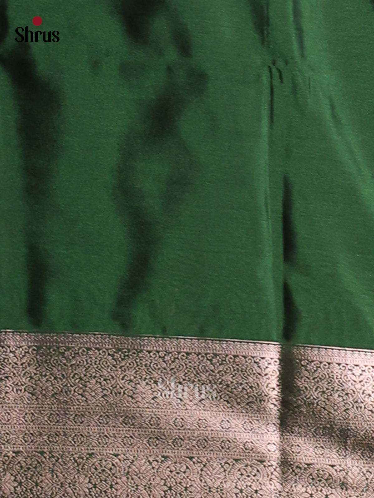 Brown & Green- Semi Softsilk Saree - Shop on Shrus.com