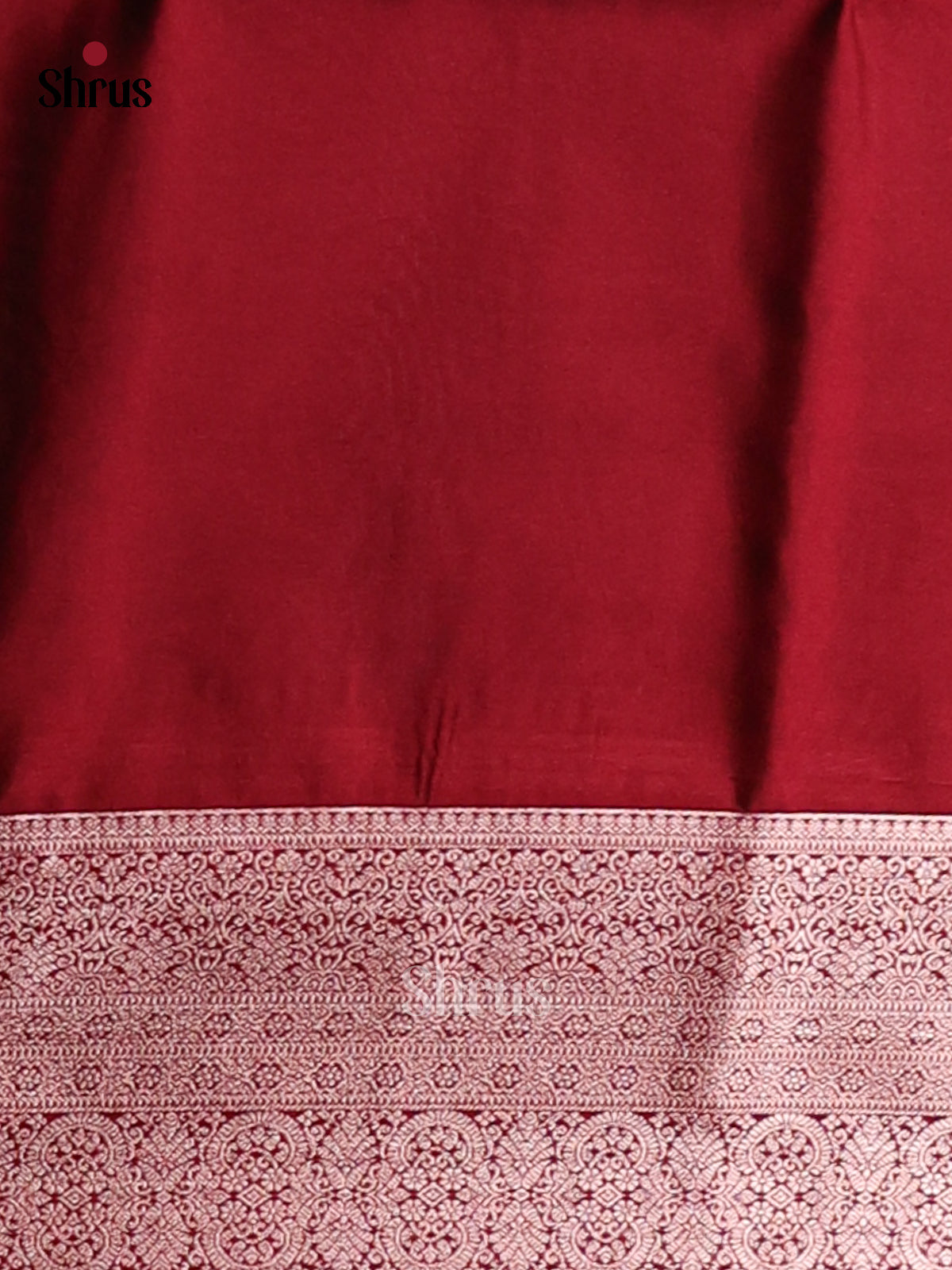Blue & Maroon - Semi Softsilk Saree - Shop on Shrus.com