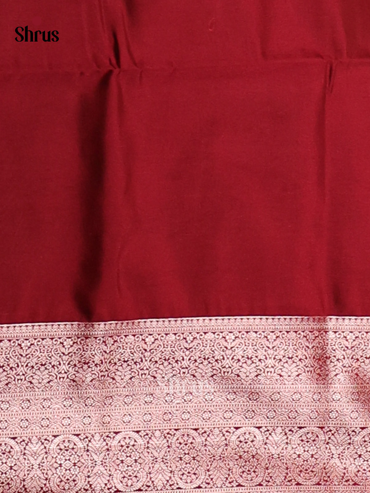 Green & Maroon - Semi Softsilk Saree - Shop on Shrus.com