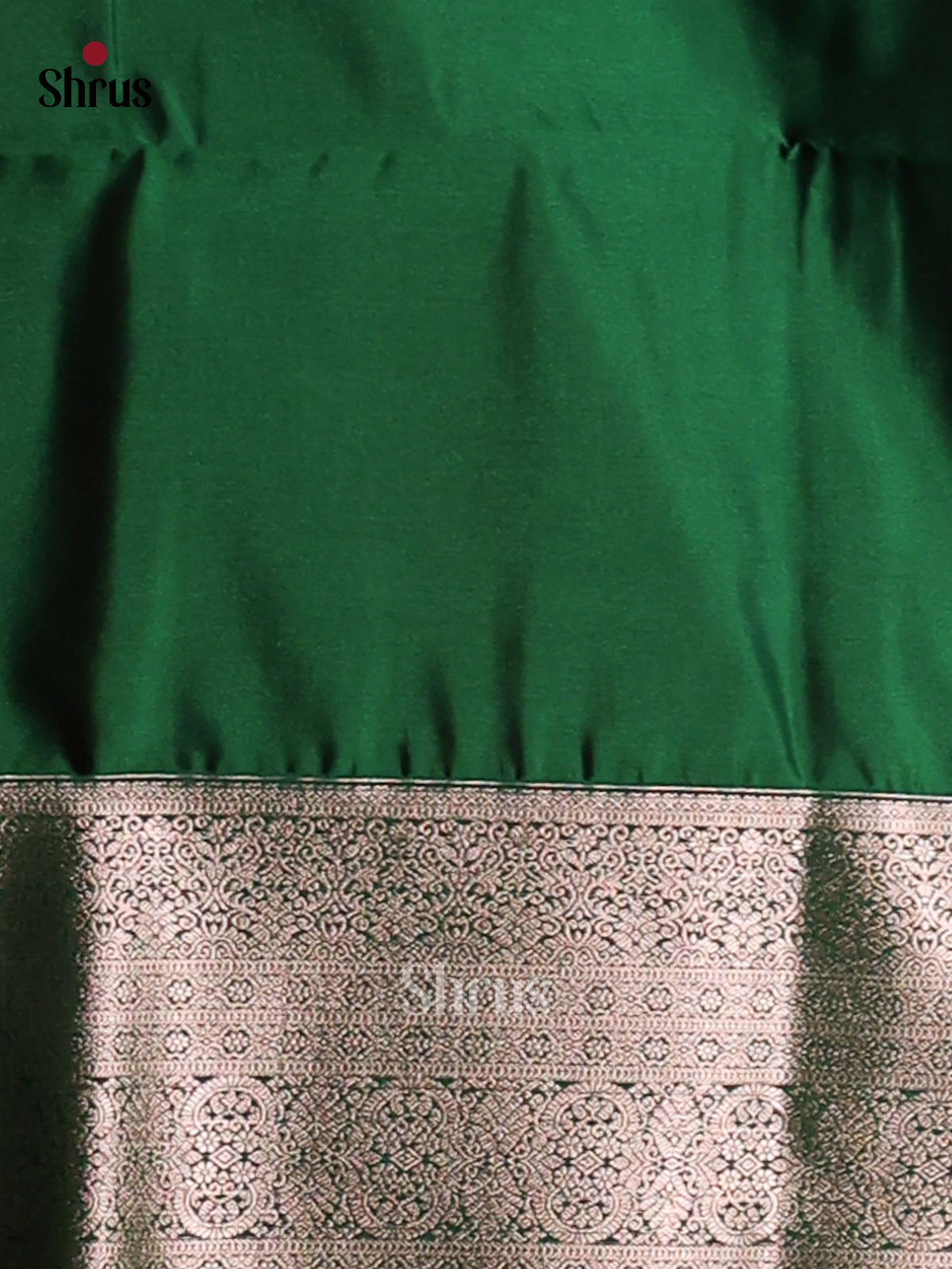 Pink & Green - Semi Softsilk Saree - Shop on Shrus.com