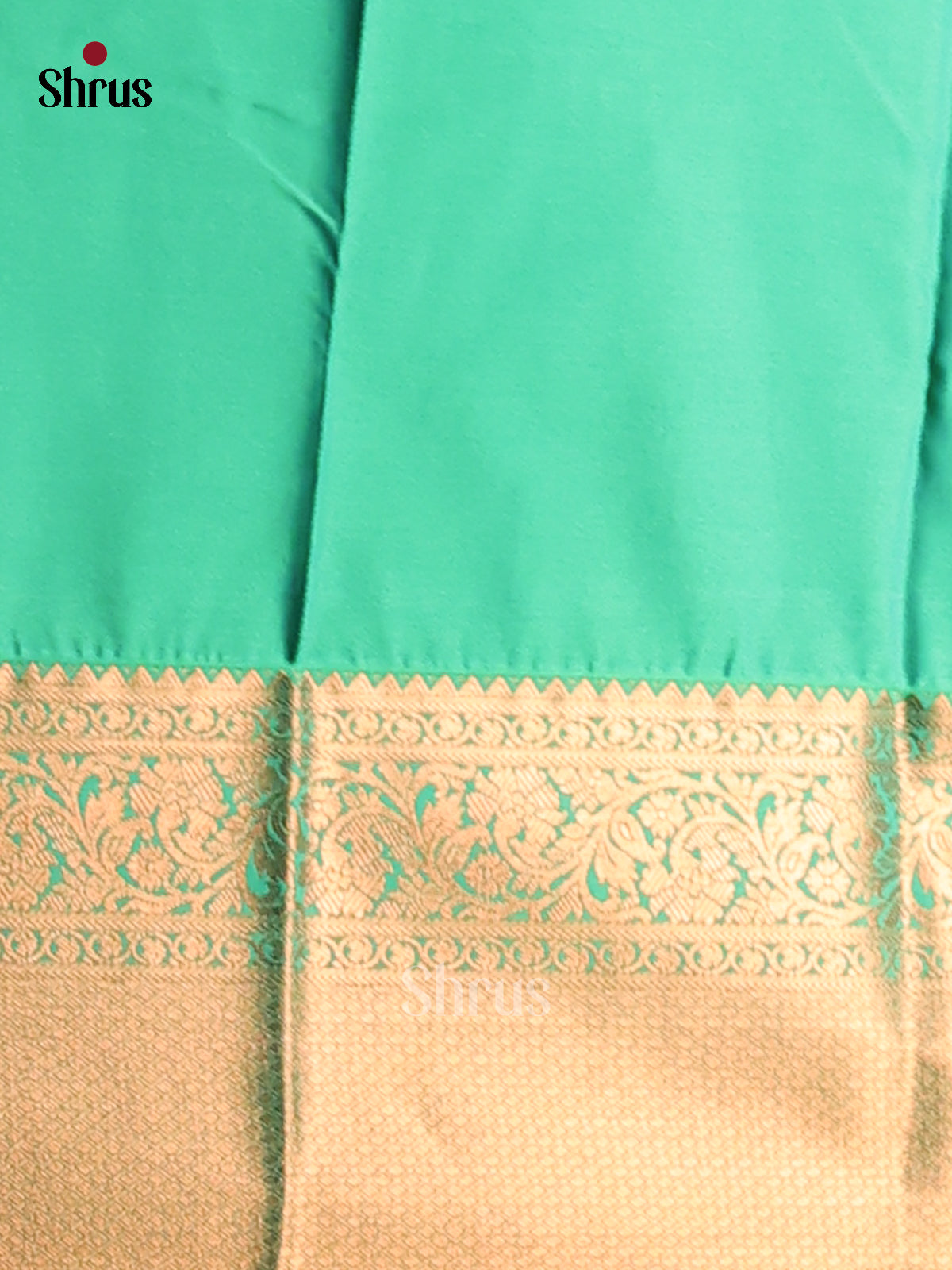 Blue with Teal - Semi Kanchipuram Saree - Shop on Shrus.com