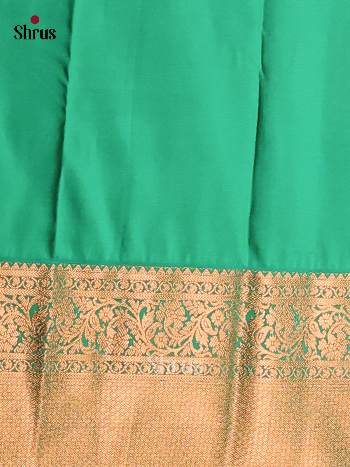 Maroon with Green- Semi Kanchipuram Saree - Shop on Shrus.com